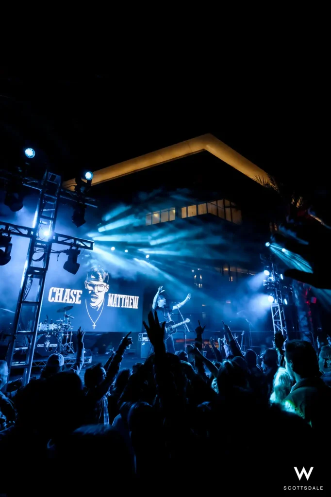 Rock the rooftop 2025 chase matthew stage lights crowd