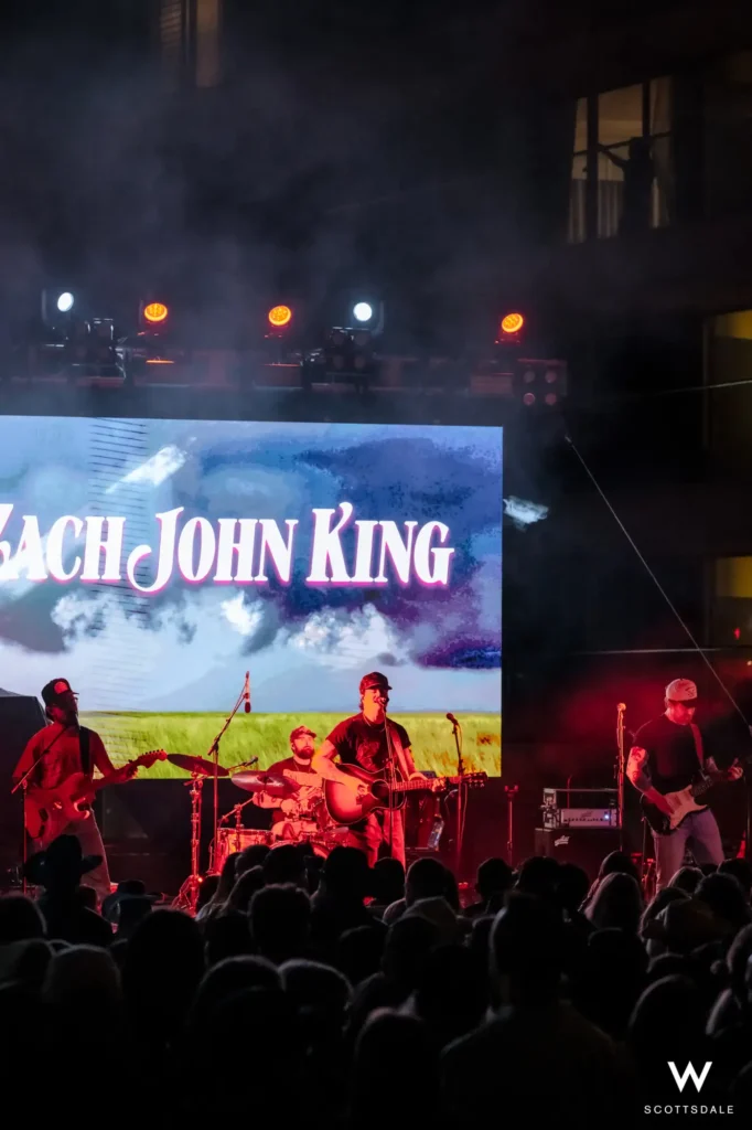 Rock the rooftop 2025 zach john king band performance led screen