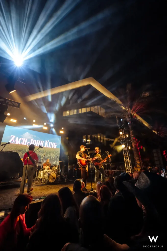 Rock the rooftop 2025 zach john king set crowd view stage lights